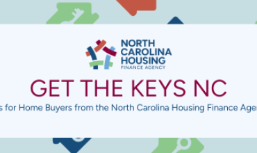 Subscribe to the Get the Keys NC Newsletter Graphic that says "Get the Keys NC: Tips for Home Buyers from the North Carolina Housing Finance Agency"