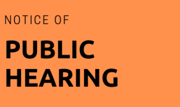 Notice of public hearing