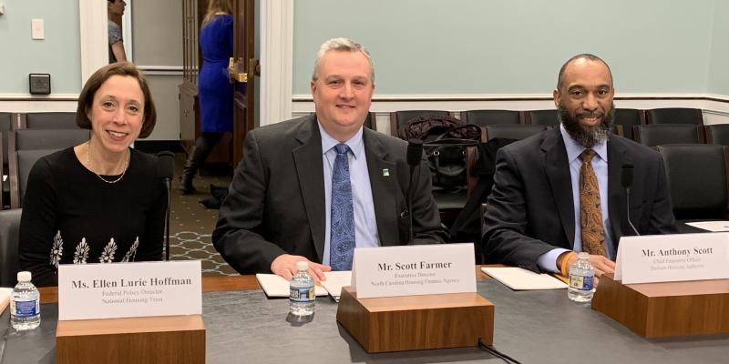 Scott Farmer sitting and waiting to begin his testimony